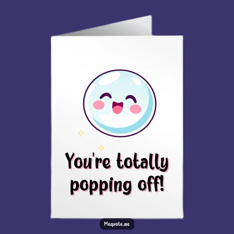 Free Printable Congrats Bubble Card: Funny Floating Downloadable Gift