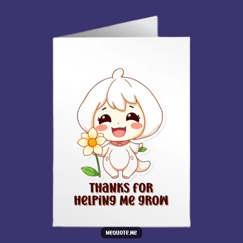 Free Printable Smiling Flower Thank You Card: Joyful Downloadable Gift of Gratitude