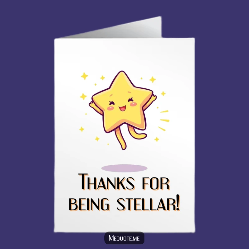 Free Printable Star Thank You Card: Joyful Cartwheel Downloadable Gift
