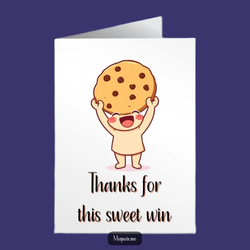 Free Printable Thank You Card: Cookie Fan Character, Ideal DIY Downloadable Gift!