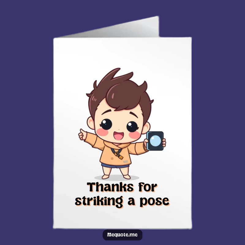 Free Printable Thank You Card: Funny Selfie Guy, Ideal DIY Downloadable Gift!