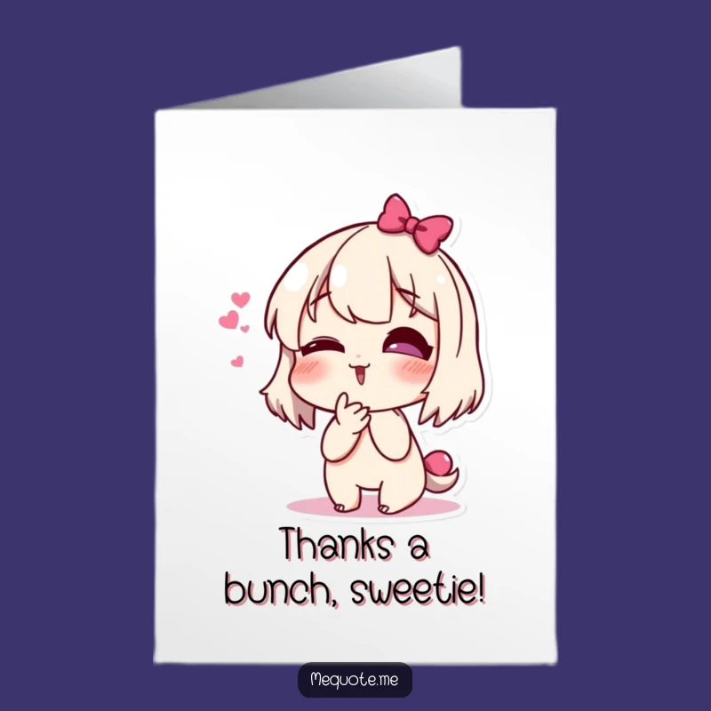 Free Printable Thank You Card: Giggling Kiss, Sweet Downloadable Gift!