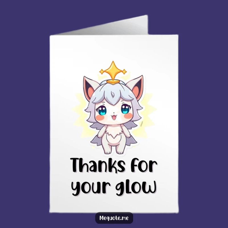 Free Printable Thank You Card: Glowing Character - Funny Downloadable Gift