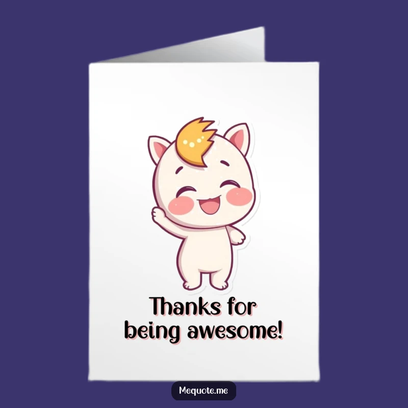 Free Printable Thank You Card: Self-Pat Character Funny Downloadable Gift