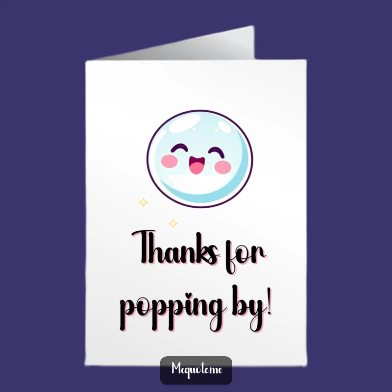 Free Printable Thank You Bubble Card: Funny Floating Downloadable Gift