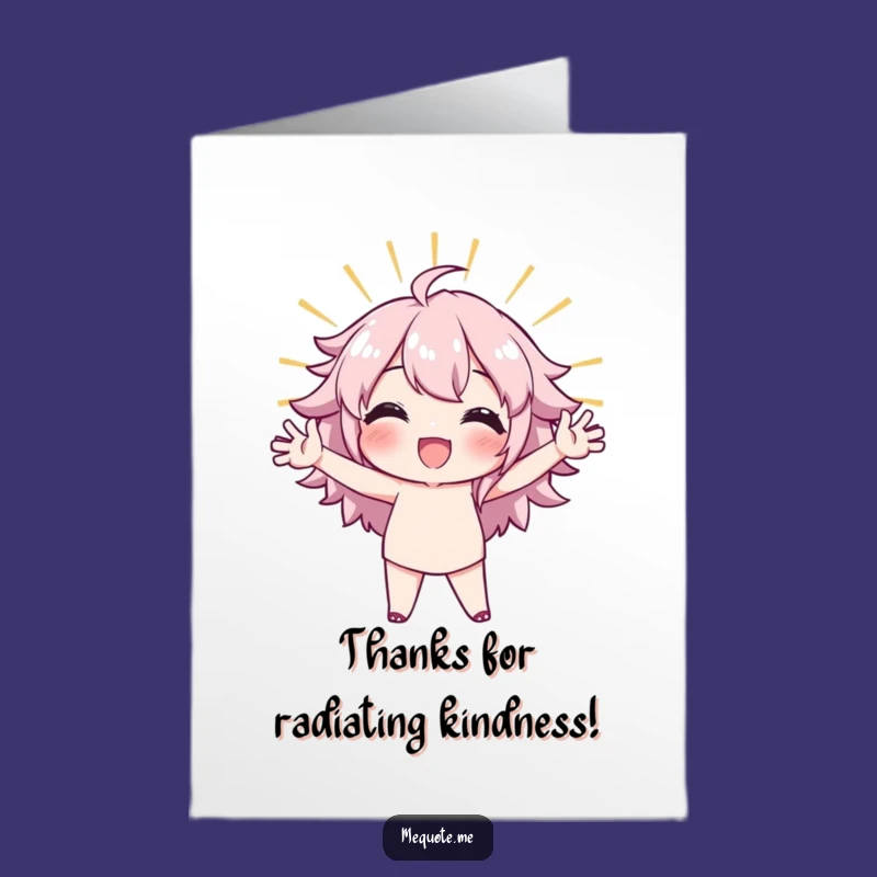 Free Printable Thank You Card: Confident Stance Character Radiant Downloadable Gift