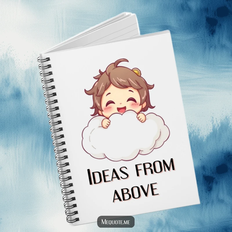 Funny Notebook: A smiling character hugging a fluffy cloud, perfect for jotting down happy thoughts and dreamy ideas.