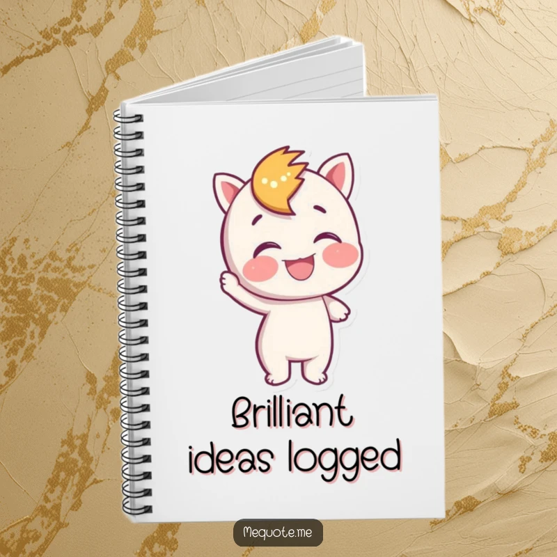 Funny Notebook with a character patting itself on the back, designed for recording achievements and self-reflection.