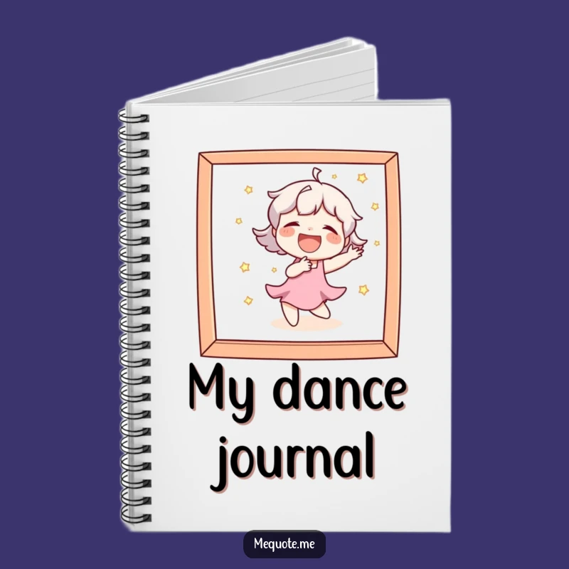 Funny Notebook: Character Laughs Dancing in Mirror, Journal Your Fun