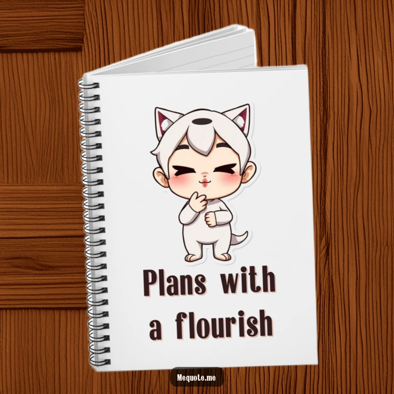 Funny Notebook: A mischievous character blowing a kiss, ideal for notes and playful thoughts, a delightful funny gift.