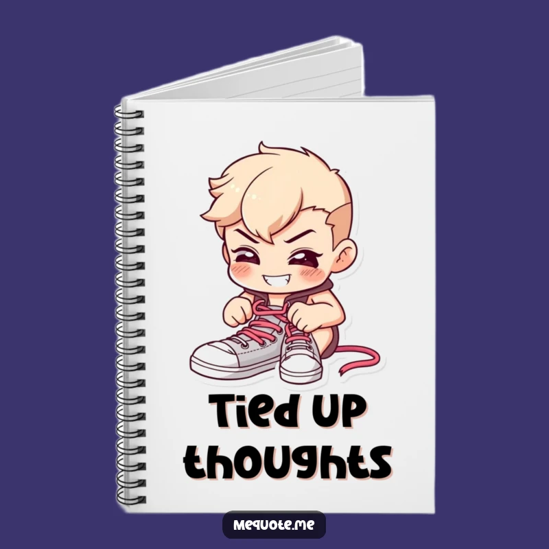 Funny Determined Shoelace Notebook: Jot Down Goals with this Hilarious Grinning Character