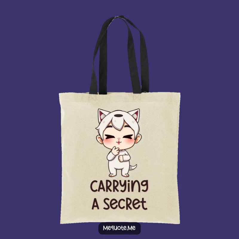 Funny Tote Bag: Carry Kisses with Mischievous Character