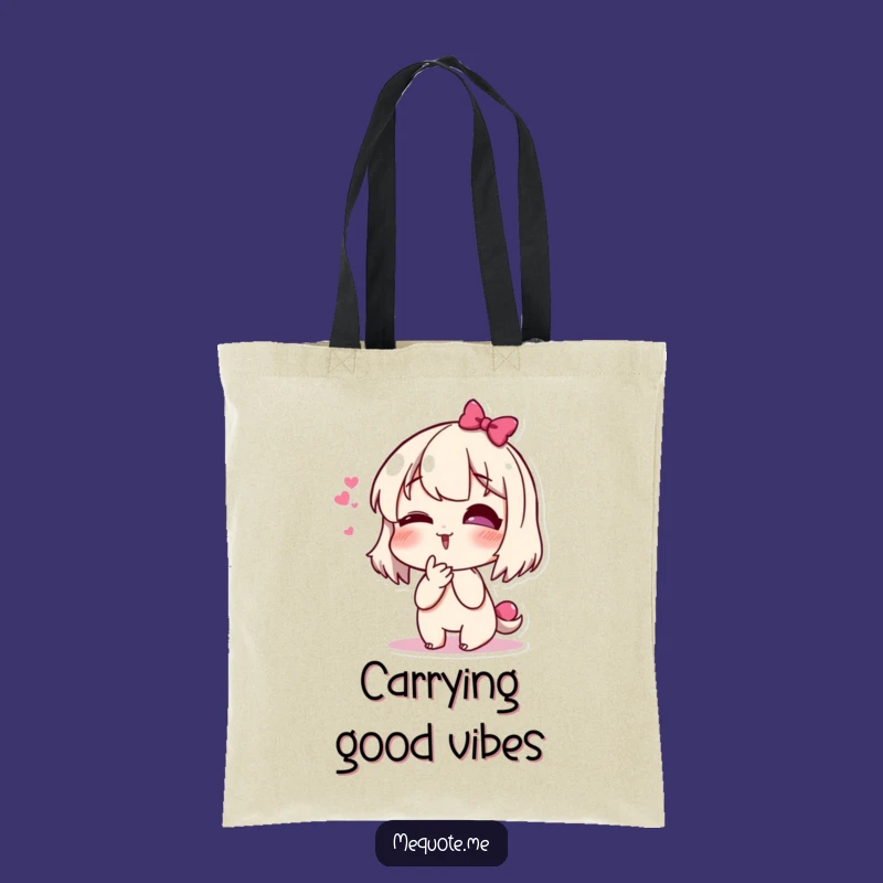 Funny Giggling Kiss Tote: Carry Your Essentials with This Hilarious Character's Flair