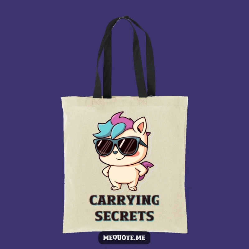 Funny Cool Character Tote Bag: Carry Your Attitude with this Hilarious Sunglasses Design