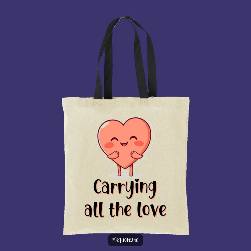 Funny Heart Hug Tote Bag: Carry Love & Laughter Everywhere You Go
