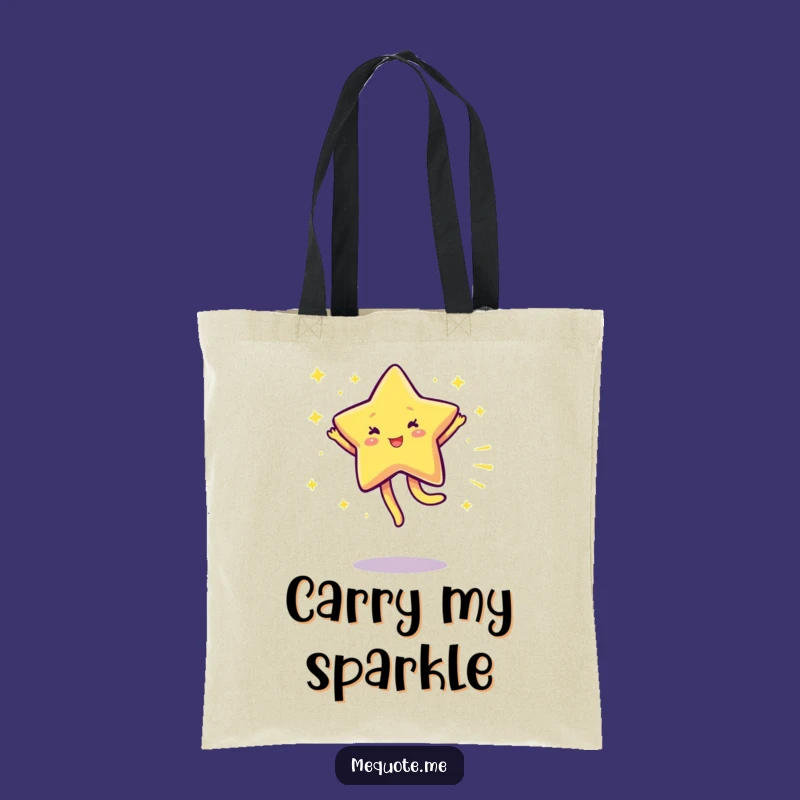 Funny Sparkling Star Cartwheel Tote Bag: Carry Your Shine & Smiles