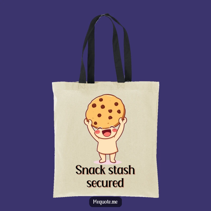 Funny Baker's Triumph Tote Bag: Happy Character Cookie Holder, Stylish & Fun